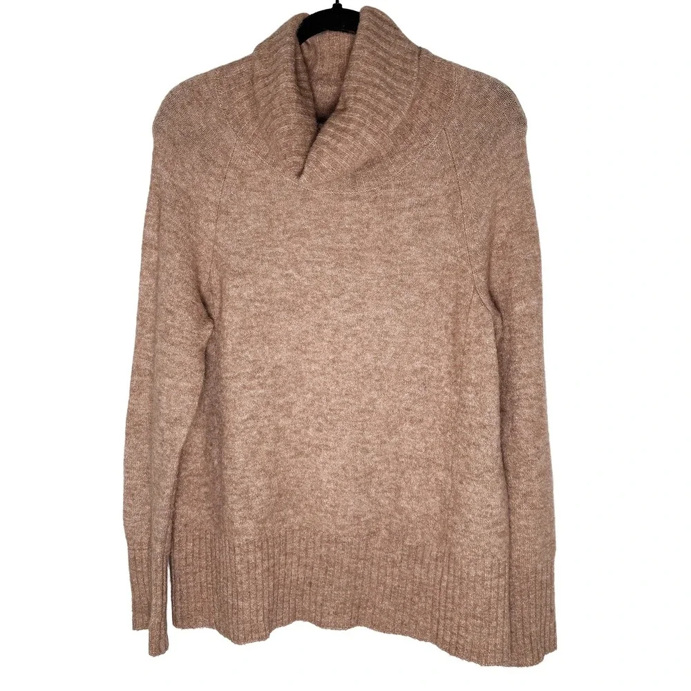 The Group Babaton Women's Tan Camel Turtleneck Alpaca Wool Blend Sweater Classic